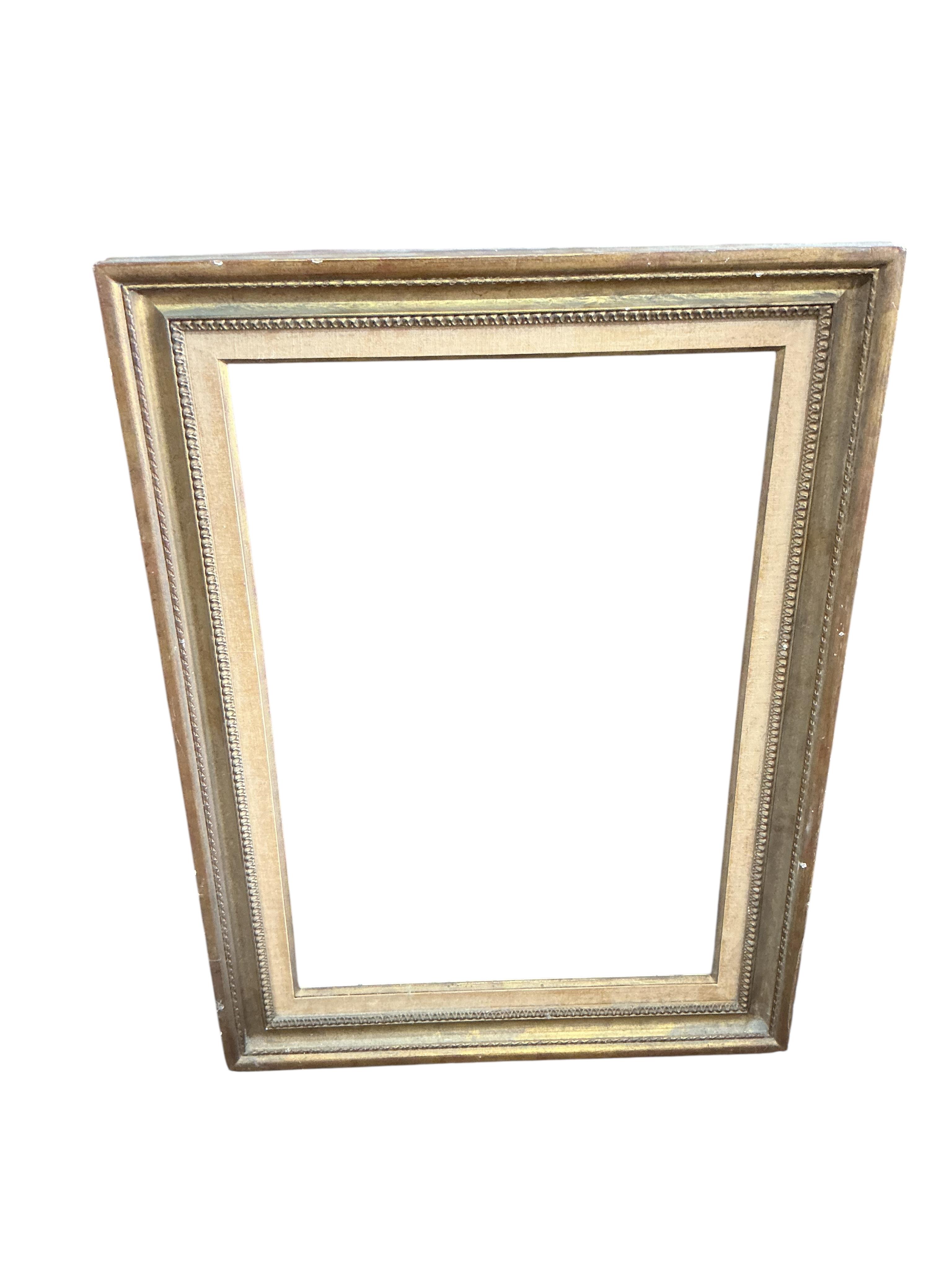 Six assorted Victorian and later giltwood and composition picture frames, largest width 76cm, height 96cm
